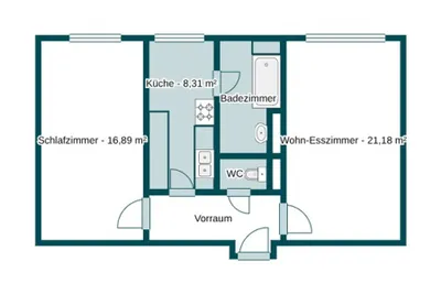 2-Zimmer-Wohnung kaufen in Wien – 57 m², € 179.000 – Bild 9 von 9