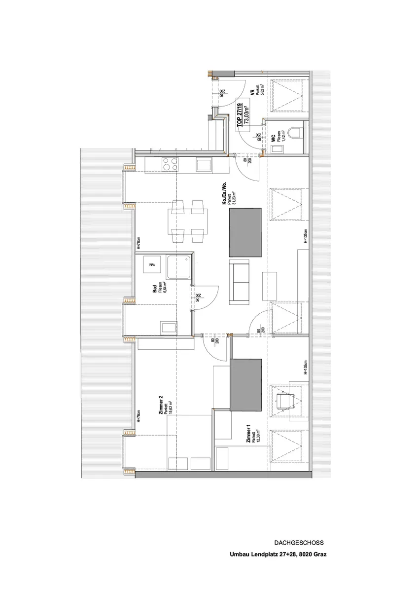 Neues Wohnprojekt in Lend! Dachgeschosswohnung mit 3 Zimmern - Provisionsfrei! - Widok 2