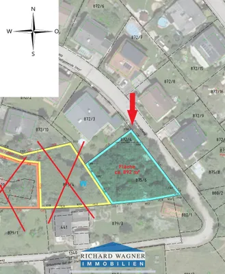 Grundstück kaufen in Steyr – 892 m² – Bild 2 von 3
