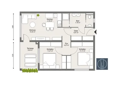 3-Zimmer-Wohnung kaufen in Oberpullendorf – 57 m², € 209.000 – Bild 16 von 16