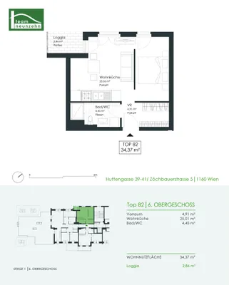 1-Zimmer-Wohnung mieten in Wien – 34,37 m², € 875 – Bild 15 von 15