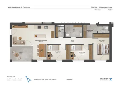 4-Zimmer-Wohnung kaufen in Dornbirn – 88,82 m², € 639.000 – Bild 6 von 6