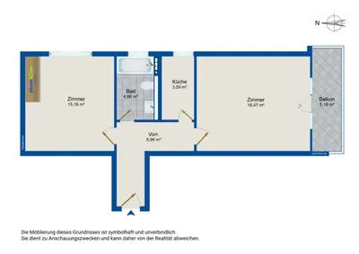 2-Zimmer-Wohnung kaufen in Salzburg Stadt – 49 m², € 269.000 – Bild 14 von 14