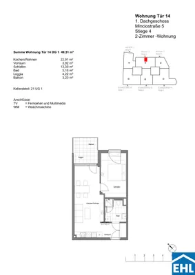 2-Zimmer-Wohnung mieten in Wien – 45,29 m², € 980 – Bild 11 von 11