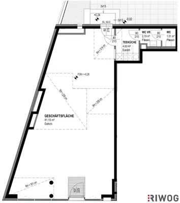 1-Zimmer-Gewerbeimmobilie mieten in Wien – 89 m², € 2.263 – Bild 13 von 13
