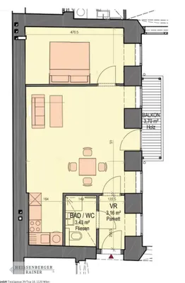 2-Zimmer-Wohnung mieten in Wien – 42 m², € 1.695 – Bild 16 von 16