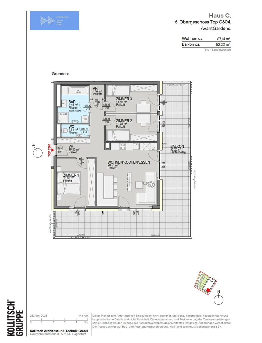 AvantGardens | Eigentumswohnungen in Klagenfurt - Ansicht 2