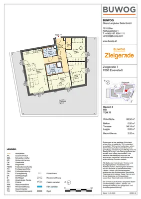 4-Zimmer-Wohnung kaufen in Eisenstadt – 88,52 m², € 485.000 – Bild 2 von 12