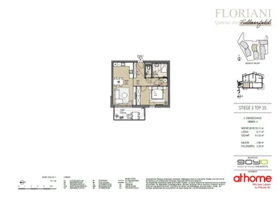 2-Zimmer-Wohnung kaufen in Tulln – 55,12 m², € 285.000 – Bild 28 von 28