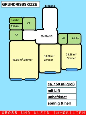 3-Zimmer-Gewerbeimmobilie mieten in Feldkirchen – 150 m², € 2.031