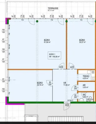 3-Zimmer-Gewerbeimmobilie mieten in Wien – 149 m², € 1.900 – Bild 11 von 11