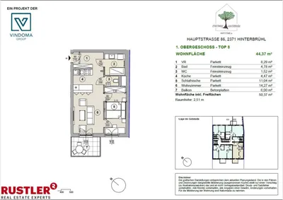 2-Zimmer-Wohnung kaufen in Mödling – 44,37 m², € 337.460 – Bild 5 von 5