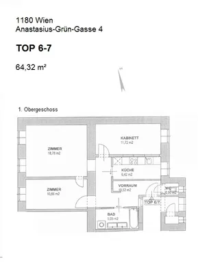 3-Zimmer-Wohnung kaufen in Wien – 64,32 m², € 199.000 – Bild 10 von 11