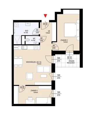 3-Zimmer-Wohnung mieten in Sankt Pölten – 73 m², € 1.142 – Bild 12 von 12