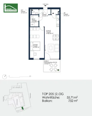 2-Zimmer-Wohnung mieten in Graz – 55,71 m², € 899 – Bild 23 von 23