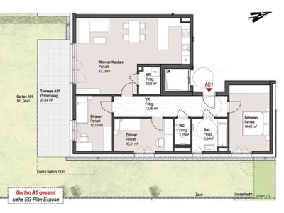 4-Zimmer-Wohnung kaufen in Sankt Johann im Pongau – 97,56 m², € 686.432 – Bild 2 von 12
