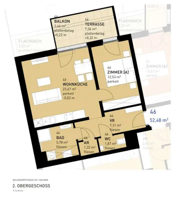 2-Zimmer-Wohnung kaufen in Wien – 51,1 m², € 329.500 – Bild 5 von 5