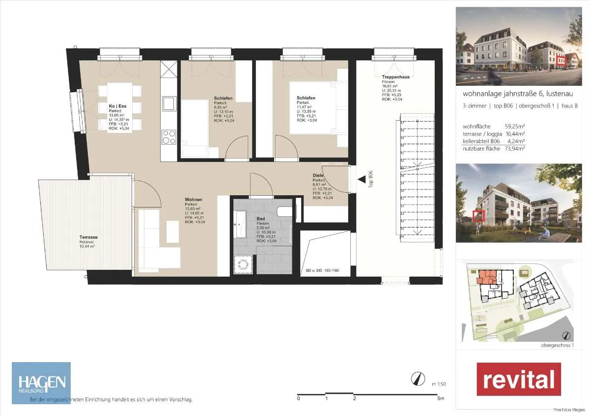 Wohnung – Lustenau, Bezirk Dornbirn - Ansicht 2