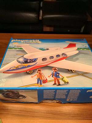 Playmobil Flugzeug Jet Airline Flughafen Fahrzeug
