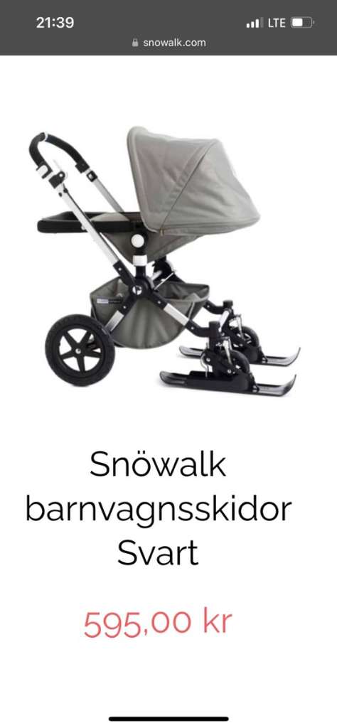 Snowalk barnvagnsskidor 