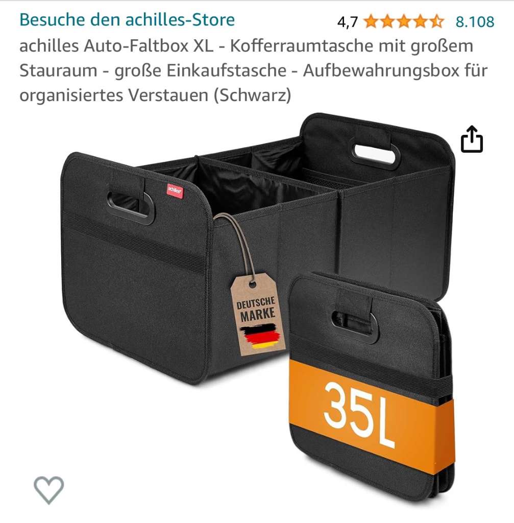 Achilles Autofaltbox, € 12,50 (1020 Wien) - willhaben