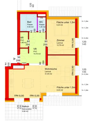 2-Zimmer-Wohnung mieten in Wiener Neustadt Land – 61,95 m², € 643 – Bild 3 von 3