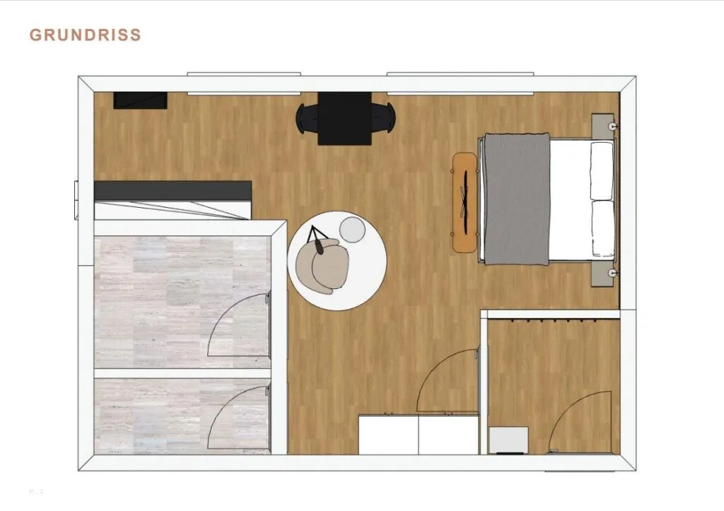 Modernes Studio-Appartment im PEMA 2 Turm 5. Stock - Ansicht 2