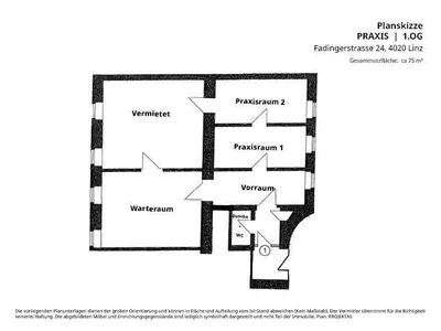 3-Zimmer-Gewerbeimmobilie mieten in Linz – 70 m², € 60 – Bild 6 von 6