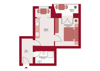 1-Zimmer-Wohnung mieten in Kufstein – 44 m², € 700 – Bild 6 von 6