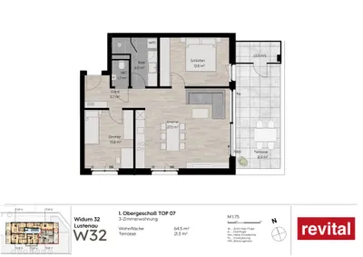3-Zimmer-Wohnung kaufen in Dornbirn – 66 m², € 496.500 – Bild 4 von 9