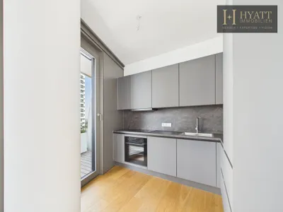 Danubeflats - Exklusive 2-Zimmer-Wohnung im höchsten Wohnhochhaus Österreichs mit zwei Balkonen, Spa und Blick auf die Neue Donau – Bild 3