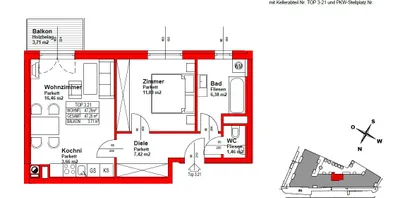 2-Zimmer-Wohnung mieten in Wien – 47,08 m², € 923 – Bild 8 von 8