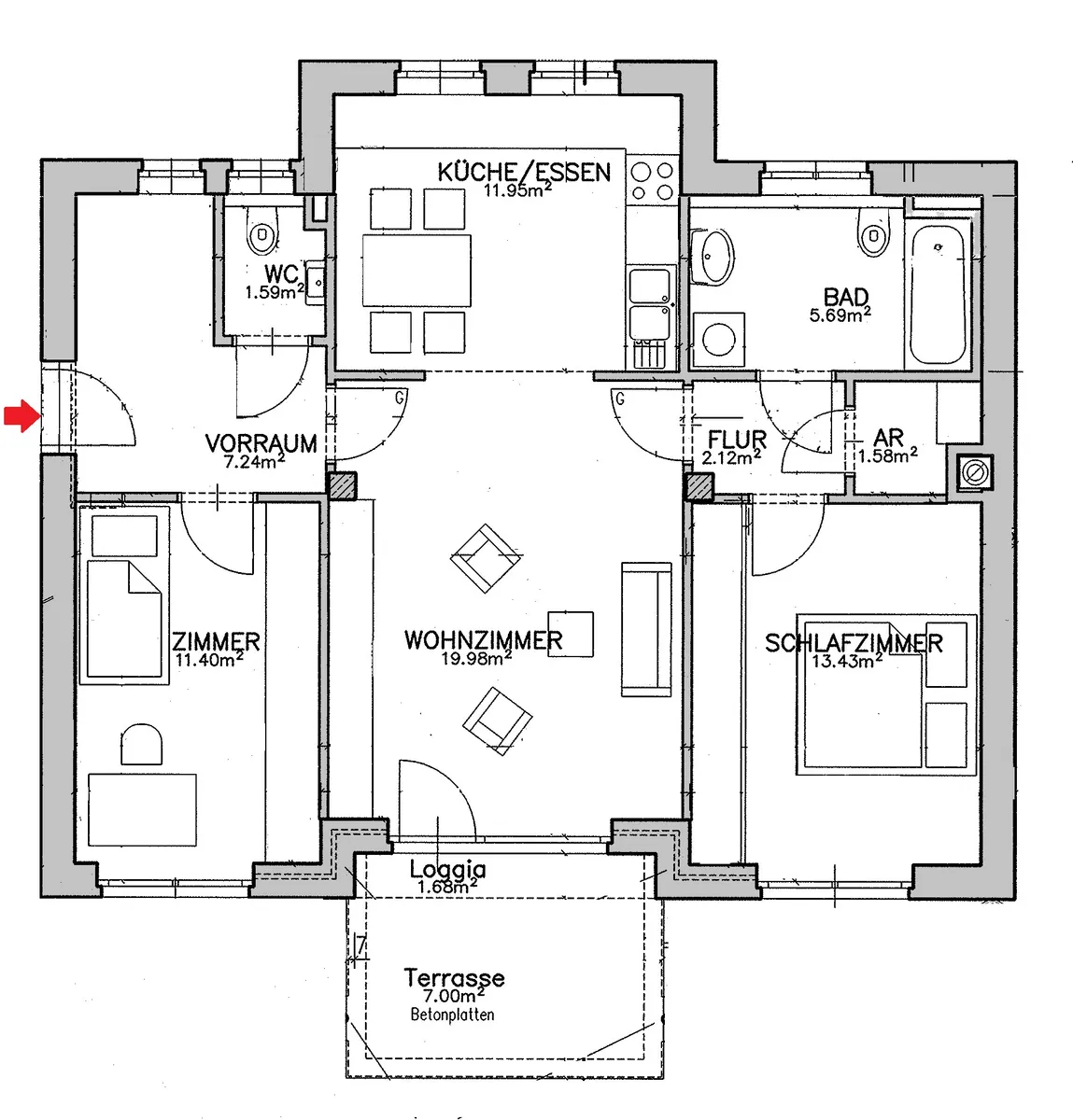 Wohnung – Leutschach an der Weinstraße, Schloßberg - Ansicht 2