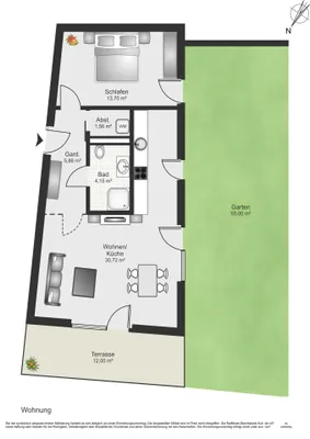 2-Zimmer-Wohnung mieten in Kufstein – 56 m², € 1.001 – Bild 10 von 11