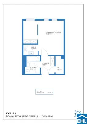 Immobilie kaufen in Wien – 41,89 m², € 225.000 – Bild 13 von 13