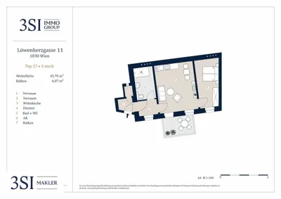 2-Zimmer-Wohnung kaufen in Wien – 45,7 m², € 375.000 – Bild 8 von 8