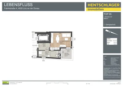 1-Zimmer-Wohnung kaufen in Linz – 31,33 m², € 299.000 – Bild 3 von 3