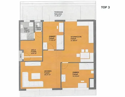 4-Zimmer-Wohnung kaufen in Baden – 87,32 m², € 235.000 – Bild 11 von 11