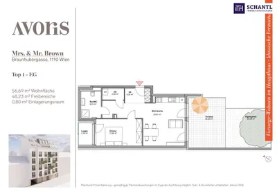 2-Zimmer-Wohnung kaufen in Wien – 56,69 m², € 319.000 – Bild 14 von 15
