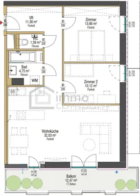 2-Zimmer-Wohnung mieten in Wien – 75 m², € 2.453 – Bild 22 von 23