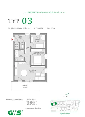 3-Zimmer-Wohnung kaufen in Leibnitz – 69,97 m², € 259.125 – Bild 6 von 6