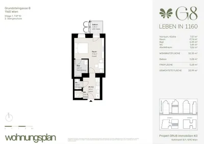 1-Zimmer-Wohnung kaufen in Wien – 32,35 m², € 265.000 – Bild 30 von 30