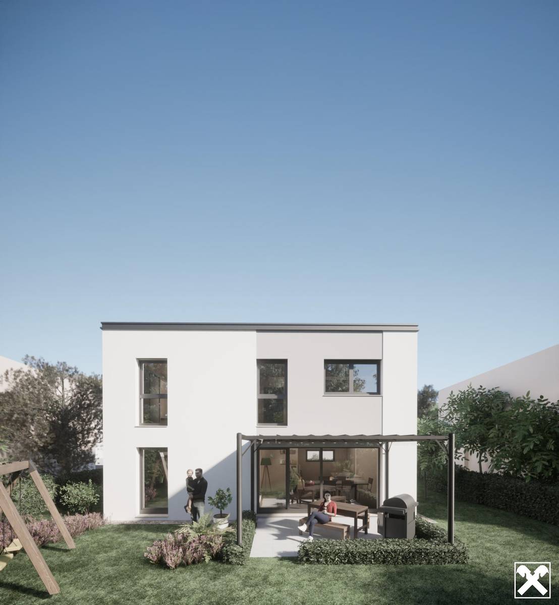 Modernes Einfamilienhaus mit Garten - Ansicht 3
