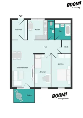3-Zimmer-Wohnung kaufen in Wiener Neustadt – 78 m², € 199.000 – Bild 8 von 8