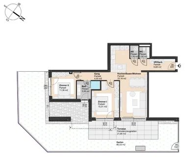 3-Zimmer-Wohnung kaufen in Mödling – 79 m², € 657.000 – Bild 10 von 10