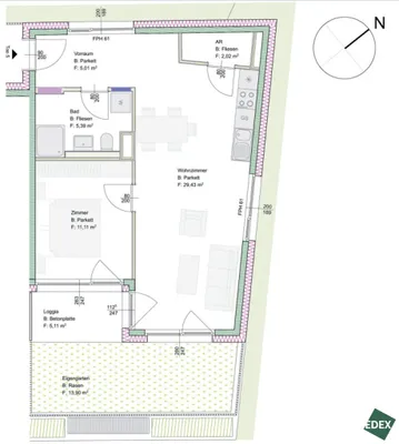2-Zimmer-Wohnung mieten in Wien – 58 m², € 1.082 – Bild 17 von 17
