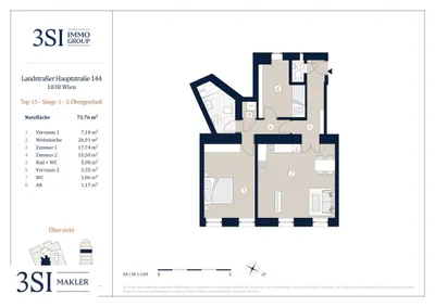 3-Zimmer-Wohnung kaufen in Wien – 73,76 m², € 589.000 – Bild 14 von 14