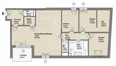 4-Zimmer-Wohnung mieten in Wien – 132 m², € 2.200 – Bild 14 von 14