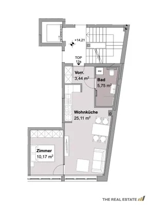 2-Zimmer-Wohnung kaufen in Wien – 44,33 m², € 299.000 – Bild 7 von 7