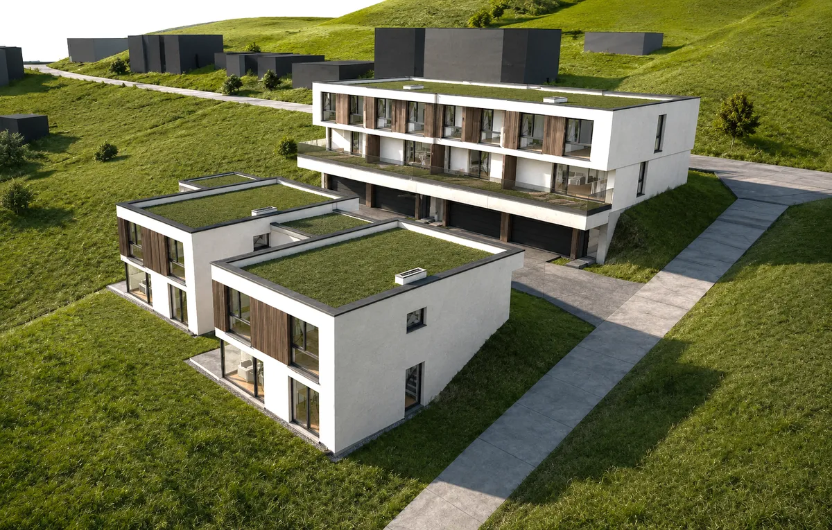 Neubauprojekt mit Reihenhaus in Engelhartszell - Modernes Wohnen im Donauraum - Bauteil 1 - Ansicht 3